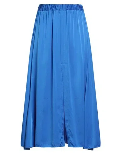 Forte Forte Forte_forte Woman Midi Skirt Azure Size 2 Silk, Elastane In Blue