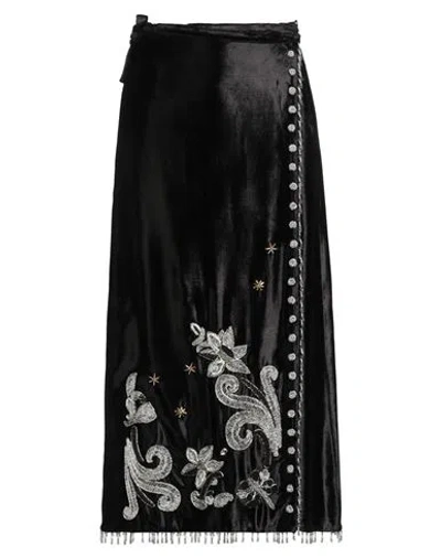 Forte Forte Forte_forte Woman Midi Skirt Black Size 1 Viscose, Glass, Metallic Fiber