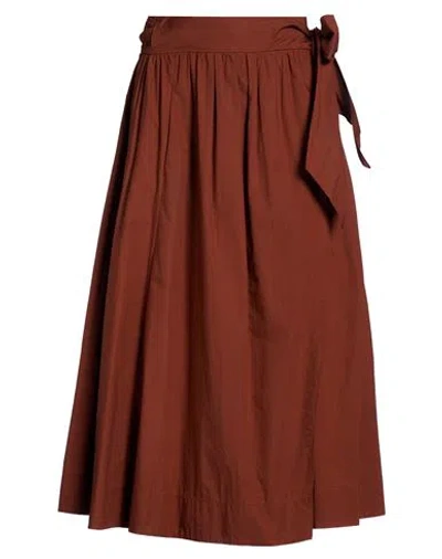 Forte Forte Forte_forte Woman Midi Skirt Brown Size 1 Cotton
