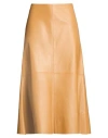Forte Forte Forte_forte Woman Midi Skirt Camel Size 00 Leather In Gold