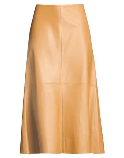 Forte Forte Forte_forte Woman Midi Skirt Camel Size 00 Leather In Gold