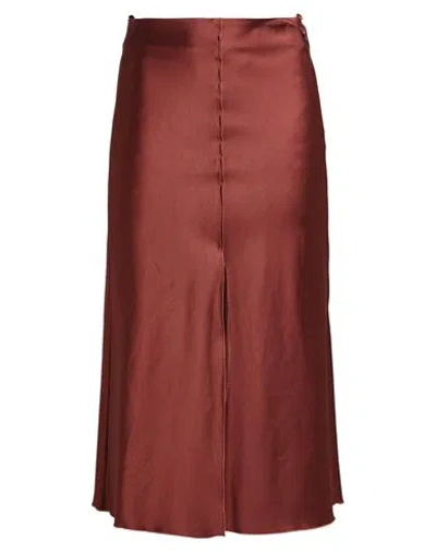 Forte Forte Forte_forte Woman Midi Skirt Chocolate Brown Size 1 Acetate, Polyamide, Elastane
