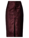 Forte Forte Forte_forte Woman Midi Skirt Chocolate Brown Size 3 Cotton, Viscose, Elastane In Burgundy