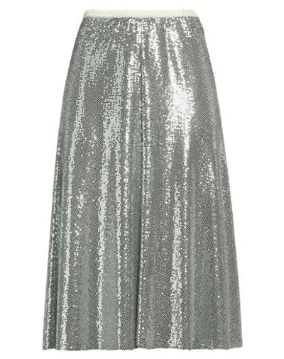 Forte Forte Forte_forte Woman Midi Skirt Light Green Size 1 Polyamide, Elastane, Metallic Fiber, Cupro