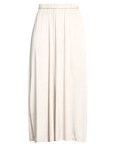 Forte Forte Forte_forte Woman Midi Skirt Light Grey Size 1 Silk, Elastane In Neutral