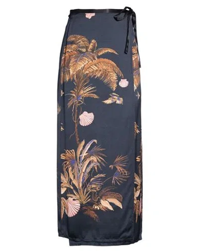Forte Forte Forte_forte Woman Midi Skirt Midnight Blue Size 00 Viscose, Acetate, Polyester