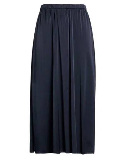 Forte Forte Forte_forte Woman Midi Skirt Midnight Blue Size 3 Silk, Elastane