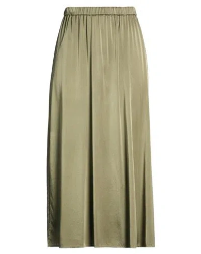 Forte Forte Forte_forte Woman Midi Skirt Military Green Size 3 Silk, Elastane