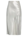 Forte Forte Forte_forte Woman Midi Skirt Platinum Size 3 Cotton, Viscose, Metallic Polyester, Acetate, Cupro In Gray