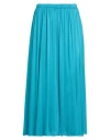 Forte Forte Forte_forte Woman Midi Skirt Turquoise Size 00 Silk In Blue