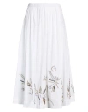 Forte Forte Forte_forte Woman Midi Skirt White Size 1 Cotton, Brass, Glass, Resin, Acrylic In White