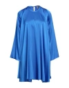 Forte Forte Forte_forte Woman Mini Dress Bright Blue Size 1 Silk, Elastane