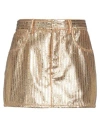 Forte Forte Forte_forte Woman Mini Skirt Gold Size 1 Polyester, Elastane, Polyurethane