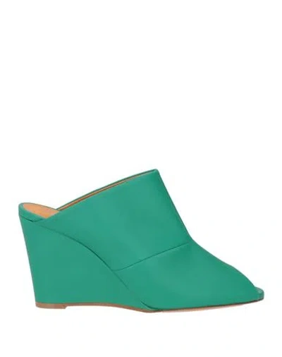 Forte Forte Forte_forte Woman Mules & Clogs Emerald Green Size 9 Leather