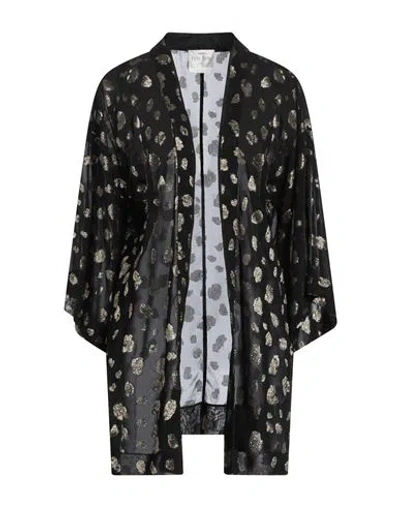 Forte Forte Forte_forte Woman Overcoat & Trench Coat Black Size 0 Viscose, Metallic Polyester In Black