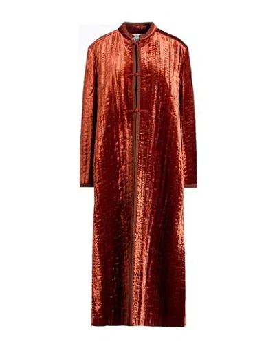 Forte Forte Forte_forte Woman Overcoat & Trench Coat Rust Size 2 Viscose, Polyamide In Brown