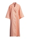 Forte Forte Forte_forte Woman Overcoat & Trench Coat Salmon Pink Size 2 Cotton, Polyester, Metallic Polyester In Pink
