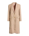Forte Forte Forte_forte Woman Overcoat & Trench Coat Sand Size 1 Linen, Cotton, Polyester, Polyamide