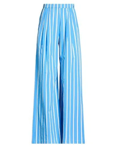 Forte Forte Striped Palazzo Pants In Blue