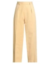 Forte Forte Forte_forte Woman Pants Beige Size 3 Cotton In Yellow