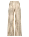 Forte Forte Forte_forte Woman Pants Beige Size 4 Polyester, Synthetic Fibers, Cotton, Linen, Metallic Polyester In Brown