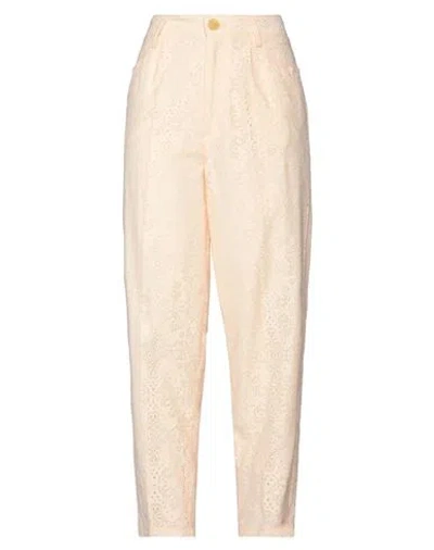 FORTE FORTE FORTE_FORTE WOMAN PANTS BLUSH SIZE 3 COTTON, POLYAMIDE