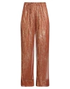 Forte Forte Forte_forte Woman Pants Brown Size 00 Silk, Metallic Polyester In Red