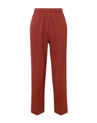 Forte Forte Forte_forte Woman Pants Brown Size 3 Polyester, Virgin Wool In Red