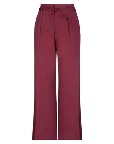 Forte Forte Forte_forte Woman Pants Burgundy Size 00 Cotton In Red