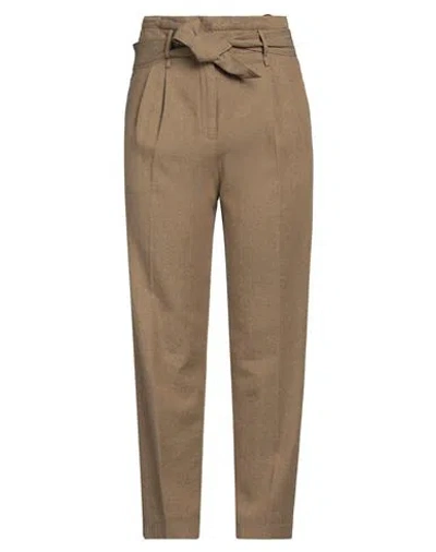 Forte Forte Forte_forte Woman Pants Camel Size 2 Linen, Wool, Polyamide In Brown