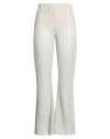 Forte Forte Forte_forte Woman Pants Cream Size 4 Linen, Polyester, Metallic Fiber In White