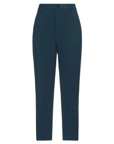Forte Forte Forte_forte Woman Pants Deep Teal Size 3 Viscose, Virgin Wool In Blue