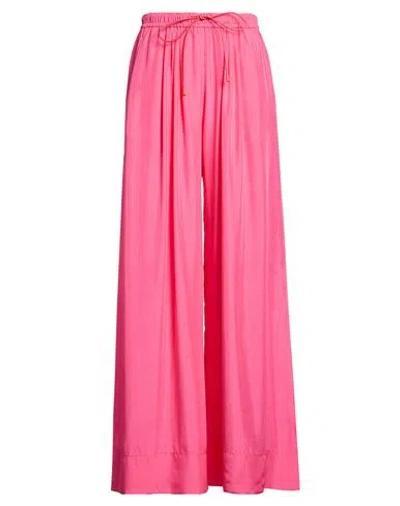 Forte Forte Forte_forte Woman Pants Fuchsia Size 2 Silk In Pink