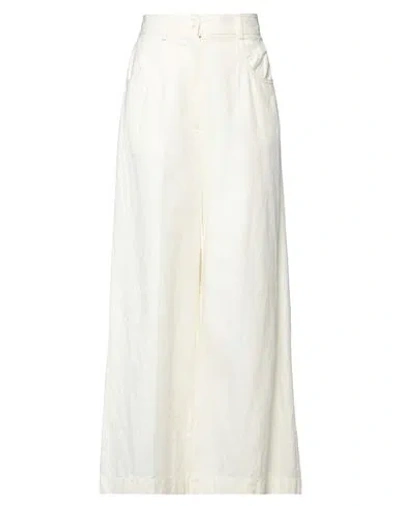 Forte Forte Forte_forte Woman Pants Ivory Size 0 Linen, Cotton, Polyester In Multi