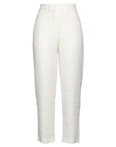 FORTE FORTE FORTE_FORTE WOMAN PANTS IVORY SIZE 00 LINEN, COTTON, ACRYLIC