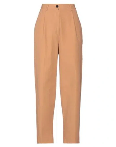Forte Forte Forte_forte Woman Pants Light Brown Size 4 Cotton In Orange