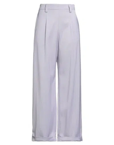 Forte Forte Forte_forte Woman Pants Lilac Size 4 Viscose, Virgin Wool In Purple