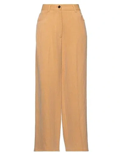 Forte Forte Forte_forte Woman Pants Marigold Size 3 Cotton, Linen, Acrylic, Wool In Yellow