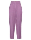 Forte Forte Forte_forte Woman Pants Mauve Size 00 Viscose, Linen In Purple