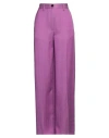 Forte Forte Forte_forte Woman Pants Mauve Size 1 Viscose, Cotton, Linen In Purple