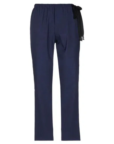 Forte Forte Forte_forte Woman Pants Midnight Blue Size 00 Cotton, Linen