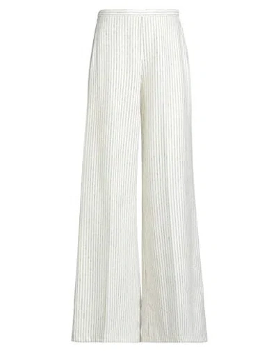 Forte Forte Forte_forte Woman Pants Off White Size 00 Wool, Polyester, Viscose