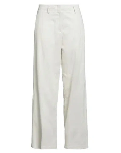Forte Forte Forte_forte Woman Pants Off White Size 2 Cotton, Polyamide