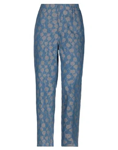 Forte Forte Forte_forte Woman Pants Pastel Blue Size 2 Cotton, Polyester