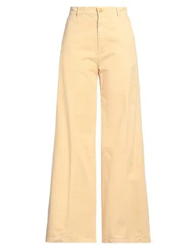 Forte Forte Forte_forte Woman Pants Pastel Yellow Size 2 Cotton In Neutral