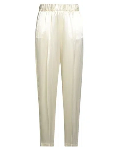 Forte Forte Forte_forte Woman Pants Pastel Yellow Size 4 Acetate, Viscose In White
