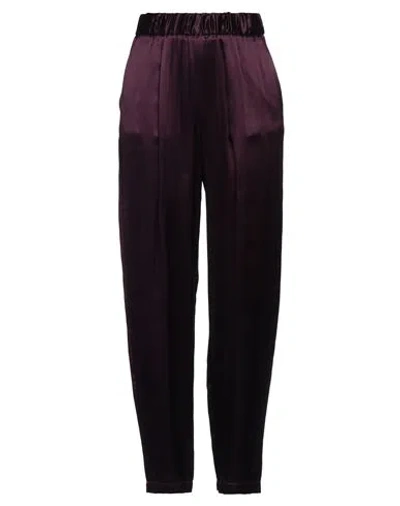 Forte Forte Forte_forte Woman Pants Plum Size 2 Acetate, Viscose In Purple