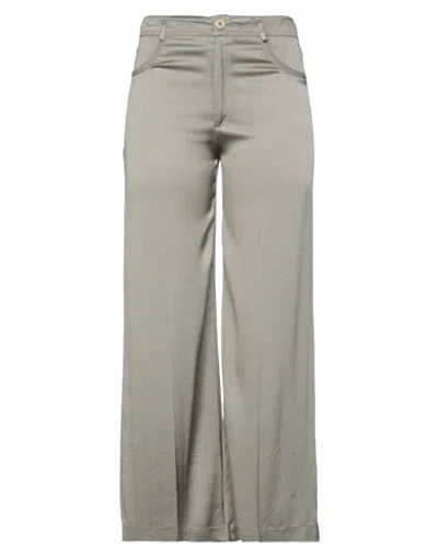 Forte Forte Forte_forte Woman Pants Sage Green Size 1 Acetate, Silk In Gray