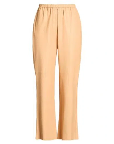 Forte Forte Forte_forte Woman Pants Sand Size 00 Leather In Orange