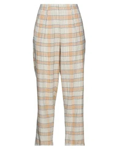 Forte Forte Forte_forte Woman Pants Sand Size 3 Viscose, Virgin Wool In Multi